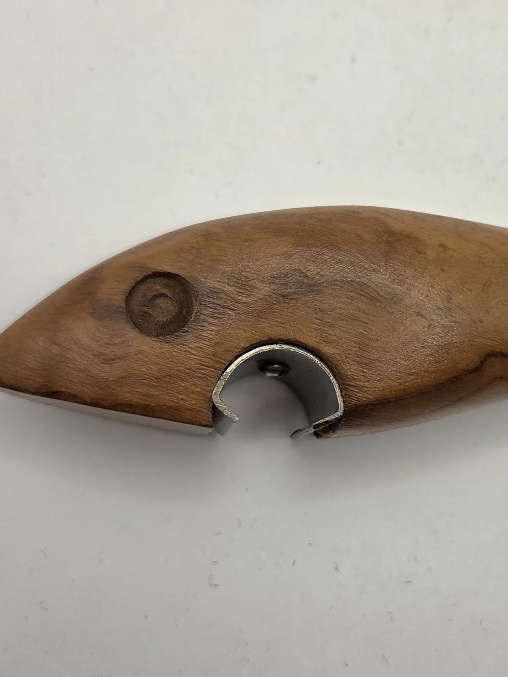 Vintage Oliv Art Wooden Shark Bottle Opener Stamped Made In Spain